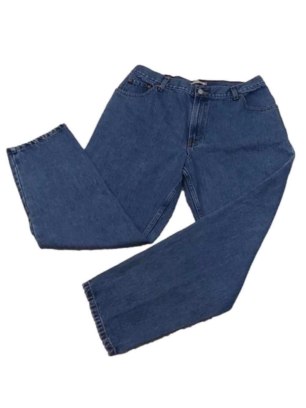 Levi's 550 Vintage Blue Medium Wash High Rise Tapered Straight Leg Denim Jean
